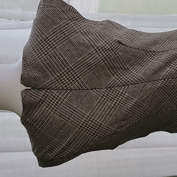 City Goddess London NWT New Sheath Dress Grey Plaid Sparkle Size 6 Wool - Picture 5 of 16